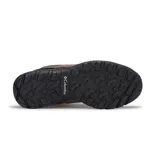Championes de trekking Columbia modelo Redmond V2 Mid, color marrón con detalles en negro, caña media, confeccionados en gamuza y malla transpirable, con tecnología impermeable.