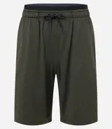 Bermuda deportiva modelo long, confeccionada en microfibra técnica de secado rápido. Presenta cintura elástica con cordón de ajuste interno y bolsillos laterales. Diseño liso de corte recto ideal para entrenamiento.
