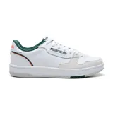Championes Reebok Phase Court color blanco con detalles en verde y naranja.