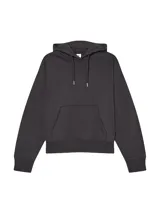 Buzo con capucha ajustable mediante cordón y bolsillo tipo canguro. Presenta mangas largas, puños y ruedo acanalados.