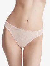 Colaless de encaje con diseño floral, confeccionada en una combinación de nylon y elastano. Presenta laterales de tul fino y cintura elástica.