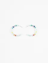 Aros de argolla con mostacillas de colores.