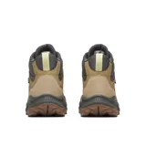 Bota de senderismo Merrell modelo Tempo Sol Mid WP, diseñada con una combinación de ante impermeable y malla transpirable. Cuenta con cierre de cordones, cuello acolchado y suela de goma con relieve para mayor tracción y absorción de impactos.