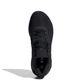 Championes de running Adidas modelo Galaxy 7, color negro. Presentan un diseño de malla transpirable con las icónicas tres tiras laterales y tecnología de amortiguación Cloudfoam en la mediasuela para mayor confort.