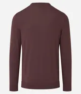 Suéter masculino de cuello redondo y manga larga, confeccionado en tejido de punto liso. Presenta un diseño básico y versátil, ideal para uso diario.