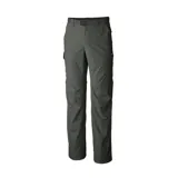 Pantalón largo convertible en short color gris oscuro, con cinturón incorporado, bolsillos laterales con cierre y tecnología Omni-Shade UPF 50 y Omni-Wick.