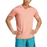 Remera deportiva Adidas de hombre, color salmón, de corte clásico y mangas cortas.