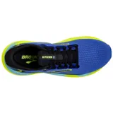 Championes de running Brooks Glycerin 21 para hombre, color azul con detalles en amarillo y negro.