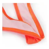 Bombacha de bikini colaless para mujer, de diseño plisado en la parte trasera y tiro bajo, disponible en varios colores.
