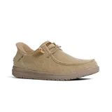 Championes Skechers Hands Free Slip-ins Relaxed Fit: Melson - Coronado color camel, con puntera tipo mocasín, tecnología Heel Pillow, parte superior de lona, cordones decorativos anudados y plantilla Skechers Air-Cooled Memory Foam con infusión de carbón.