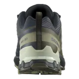 Championes de trekking y trail running Salomon XA Pro 3D V9, color verde militar y negro, con diseño resistente, suela All Terrain Contagrip y tecnología 3D Advanced Chassis.