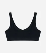 Soutien top femenino marca Lov, modelo bralette confeccionado en poliamida seamless con textura acanalada, escote redondo y base ancha. Cuenta con copas desmontables y tecnología sin costuras.