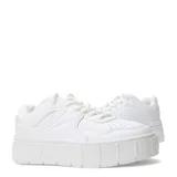 Championes blancos de plataforma con cordones.