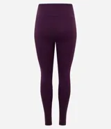 Calza legging deportiva de poliamida color marrón, con cintura alta de 10 cm y diseño ajustado al cuerpo.