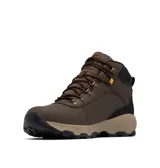 Bota de trekking Columbia Newton Wander Ltr, impermeable y de color marrón, con detalles en negro y suela de goma con tecnología Omni-Grip.