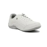 Championes Kolosh de mujer color blanco, con cordones y detalles de perforaciones en el lateral.