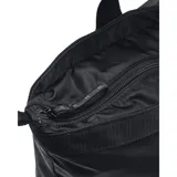 Bolso tipo tote Under Armour UA Studio Tote color negro, con amplio compartimento principal con cierre, asas dobles para el hombro y bolsillo frontal de malla con cremallera.
