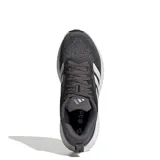 Championes de running Adidas Response Pace W para mujer, color gris oscuro con las icónicas tres tiras de la marca en un tono plateado brillante sobre los laterales y suela amortiguada en color blanco.