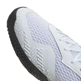 Championes de tenis Adidas Barricade, color blanco con detalles en azul marino.