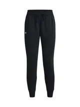 Pantalón de jogging Under Armour Rival Fleece, color negro, con cintura elástica con cordón ajustable, bolsillos laterales y puños acanalados en los tobillos.