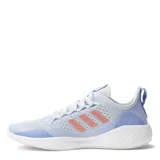Championes Adidas Fluidflow 2.0 celestes con detalles en color coral y suela blanca.