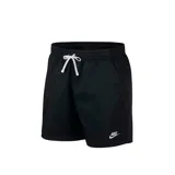 Short de baño Nike color negro, con cintura elástica ajustable mediante cordón blanco y logo de la marca bordado en la parte inferior de la pierna.