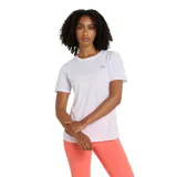 Remera blanca de manga corta con logo de New Balance estampado en el pecho.