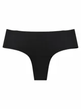 Pack de dos bombachas vedetinas sin costuras, en colores negro y beige.