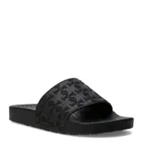 Sandalias de hombre Tiffosi modelo Boots Cruz, color negro, tipo chinela con tira ancha superior con monograma grabado.