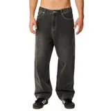 Pantalón de jean Rip Curl modelo Archive Dirty Denim, color negro con efecto gastado, corte holgado y costuras en contraste.