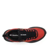 Championes de trekking Columbia Konos Trs Outdry para hombre, en color rojo y negro. Cuentan con empeine de malla técnica transpirable, tecnología impermeable OutDry y suela Adapt Trax para tracción en superficies secas y mojadas.