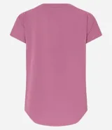 Remera deportiva celeste de microfibra texturizada, con mangas cortas y recortes en los laterales.