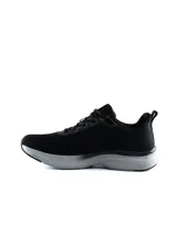 Championes de running Umbro modelo Arlow, color negro con suela gris y detalles plateados.