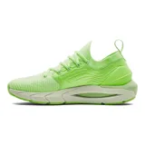 Championes de running Under Armour modelo HOVR Phantom 2, color verde neón. Presentan tecnología UA IntelliKnit en la parte superior para mayor transpirabilidad y elasticidad, amortiguación reactiva UA HOVR para retorno de energía, panel moldeado en el mediopié y suela de goma con textura de tacos para mayor tracción.