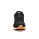 Championes Caterpillar modelo Ventura, color negro con detalles en blanco y suela de goma color caramelo. Confeccionados en una combinación de gamuza y lona, con cierre de cordones y diseño ergonómico.