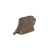 Cartera de hombro tipo hobo en símil cuero color negro, de diseño amplio y correa integrada.