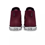 Championes Converse Chuck Taylor All Star Tec Tuff de bota alta, color bordó con cordones negros y suela de goma blanca con puntera clásica.