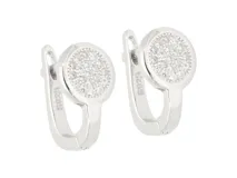 Aros de plata 925 con circonias y cierre catalán.