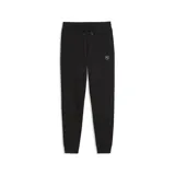 Pantalón de jogging Puma color negro, de corte recto y ajuste cómodo. Presenta el logo de la marca bordado en la parte superior del muslo y puños elásticos en los tobillos.