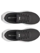 Championes de running Under Armour modelo W Ascend, color negro con entresuela blanca. Presentan una parte superior de malla liviana y transpirable con tecnología Charged Cushioning para mayor amortiguación y respuesta.