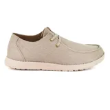Zapato casual Hi-Tec Robert Z55 de lona celeste con cordones y suela blanca.