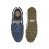 Championes Etnies Barge LS grises con detalles en marrón y suela blanca.