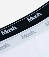 Kit de dos calzoncillos bóxer Mash, uno negro y otro gris, confeccionados en algodón con cintura elástica con logo de la marca.