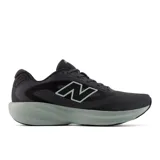 Championes de running New Balance 680 v9, color negro con suela y detalles en verde claro, confeccionados con malla transpirable, entresuela con amortiguación y el logo "N" en el lateral.
