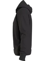 Buzo con capucha Calvin Klein color negro, con mangas largas, puños y dobladillo de canalé, y logo de la marca estampado en el pecho con efecto degradado.