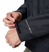 Campera impermeable Columbia modelo Watertight II, color negro, con capucha ajustable, cierre frontal, bolsillos laterales con cremallera y puños ajustables. Cuenta con tecnología Omni-Tech para mayor protección contra la humedad y forro de malla transpirable.