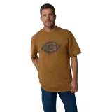 Remera de manga corta color marrón con logo de Dickies estampado en el pecho.