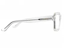 Lentes blueblocker Nayah Minor con armazón cuadrado transparente y protección contra luz azul y rayos UV400.