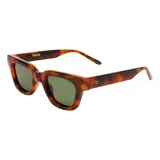 Lentes de sol I-Sea modelo Banks, con armazón de carey y cristales verdes.