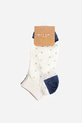 Soquetes estampados combinados de algodón, nylon y spandex.